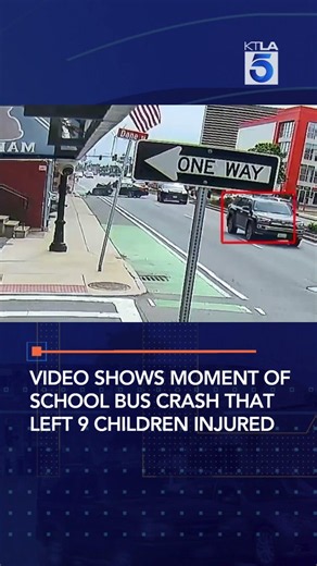 Video Shows Moment of School Bus Crash That Left 9 Children Injured