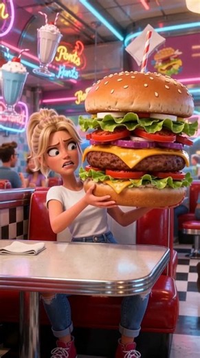Kate Upton vs the WORLD'S BIGGEST BURGER! 🍔😂💀 #shorts