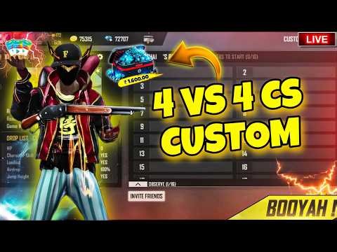 FREE FIRE LIVE CUSTOM ROOM GIVEAWAY | FF LIVE TEAM CODE GIVEAWAY | FF LIVE GIVEAWAY DJ ALOK |FF LIVE