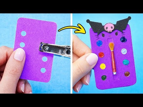 🎨 DIY ミニペーパー学校用品 💜 楽しいバックトゥスクールアイデア 🎒
