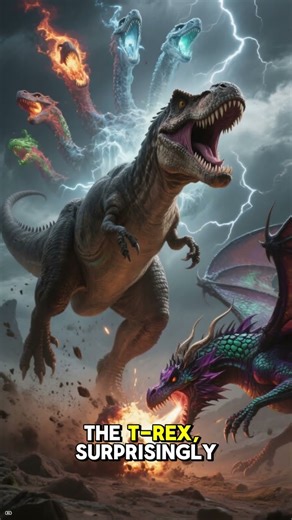 Dragon Queen vs Colossal Dinosaur Who Will Win | Tiamat vs. Giant T-Rex Battle of Legendary Beasts!