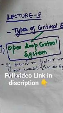 Types of control system #electronic #electronicsolvers #youtubevideo #youtube #shortvideo