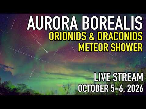 Aurora Borealis - Orionids & Draconids Meteor Shower - Batchawana Bay Oct 5-6, 2026