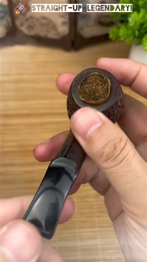 Rusticated Briar Wood Pipe with Precision Metal Insert STRAIGHT-UP LEGENDARY! 🚀🔥