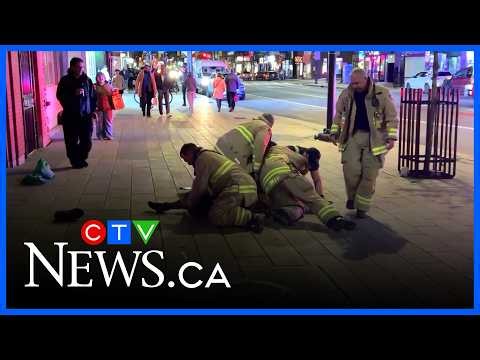 WATCH: Firefighters take down suspect