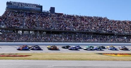 NASCAR race at Talladega stopped after Joey Logano’s car goes airborne in scary 15-car wreck