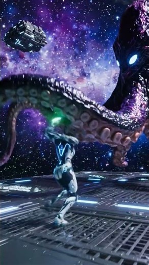 Epic Space Battle 🚀 | Warrior vs Giant Alien Octopus 🐙🔥