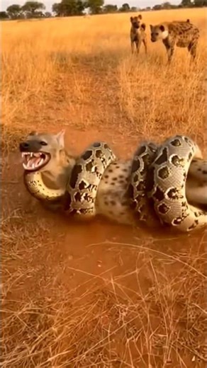 Giant Python Attacks Hyena – Brutal Wildlife Survival Battle | #shorts