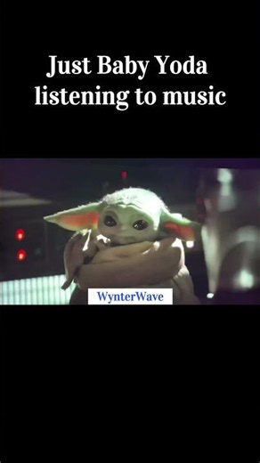 Baby Yoda likes music #WynterWave #synthwave #babyyoda #mandalorian #starwars