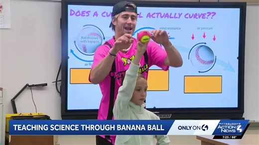Banana Ball League star brings science, kindness and dance to Pennsylvania school