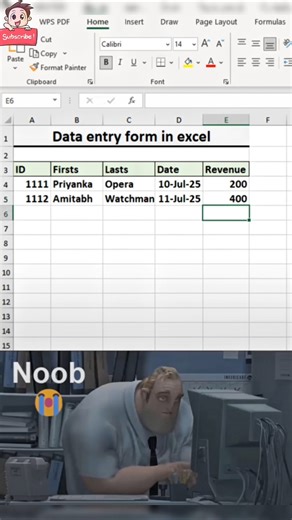 Excel Data Entry Form Tutorial | Beginner to Pro Excel Training#shorts