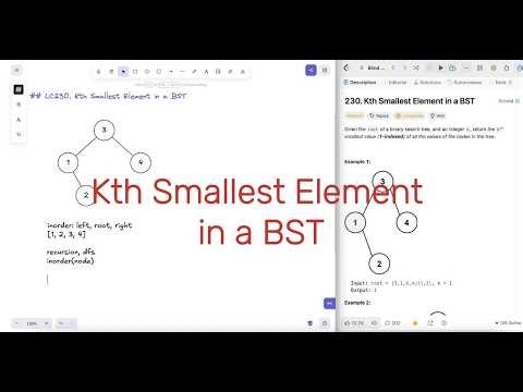 Kth Smallest Element in a BST - Leetcode 230 - Python
