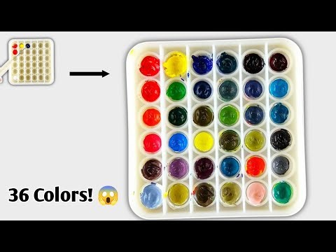 Mixing 3 Primary Colors into 36 Amazing Shades! 😱🎨 | The Ultimate Color Palette Challenge
