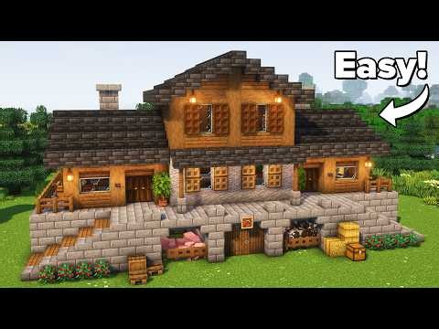 Minecraft: How To build a Survival Spruce Mansion | Tutorial🏠