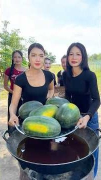 Cooking deep fried watermelon jelly recipe