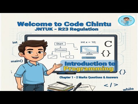 JNTUK R23 Introduction to Programming Chapter 1 2 Marks Questions & Answers Telugu