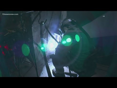 Mayor Phillip Jones speaks on shipbuilding in Newport News ahead of Defense Secretary's visit