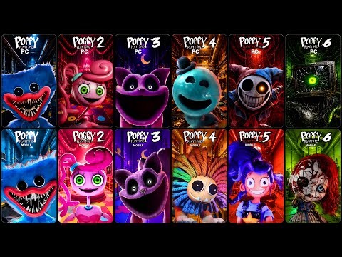 Poppy Playtime Ch.1,2,3,4,5,6 Mobile vs PC – All Bosses, All Endings & Full Gameplay