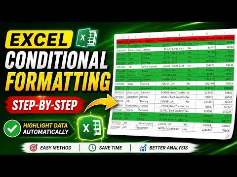 Conditional FORMATTING In MS Excel | Step-by-Step Tutorial
