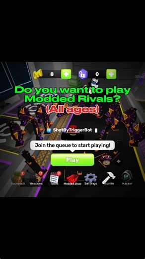 How to play modded rivals?🤩(All ages✨) #roblox #robloxedit #rivalsedit