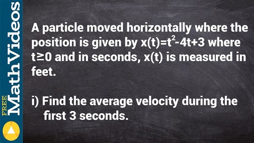 How to find the average velocity of a particle