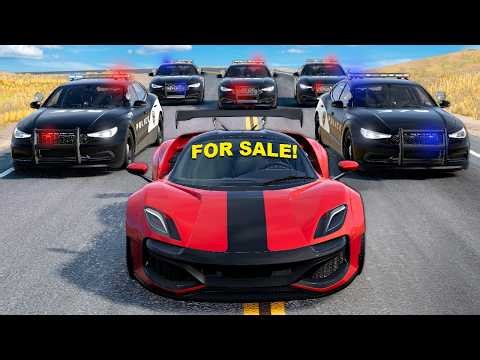 Car Heist Results in HUGE Police Chase! (BeamNG)
