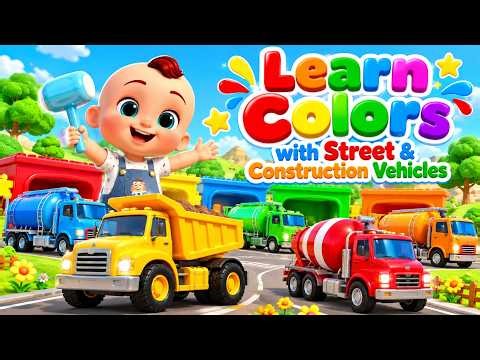 Learn Colors with Street Vehicles and Baby Joy 🚗⚽ | Fun 3D Animation for Kids | Color Learning
