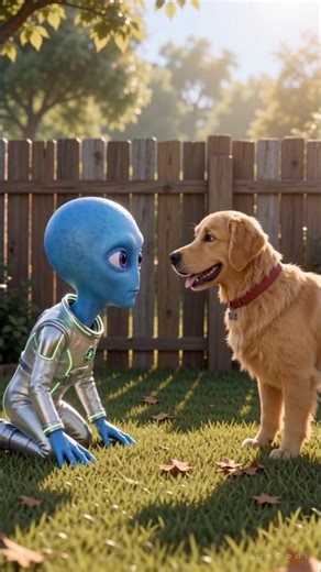 ​"He really thought he could be a dog! 😂👽"