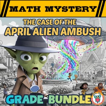 April Math Mystery Activity| Spring Review | Differentiated GRADE Bundle 1st-6th