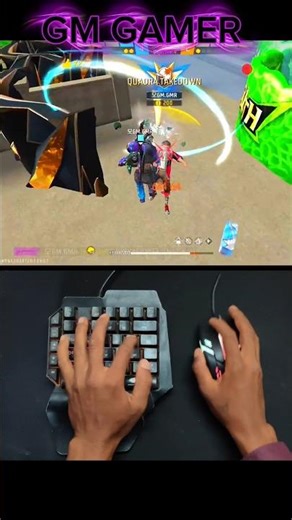 pc❌ mini mobile setup ✅ #freefire #gaming keyboard⌨️🖱️📲mouse end k2er #gameplay #trending #shorts