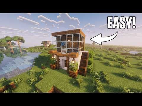 How to Build a Small Modern House in Minecraft (Easy Tutorial)