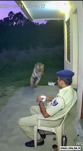 Tiger Attacks Guard at Forest House CCTV Unreal Shocking Moment!