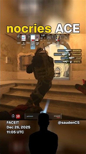 nocries - ACE | FACEIT CS2 Highlight | Dec 26, 2025 11:05 UTC | Mirage