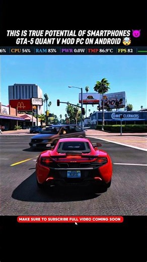 GTA V QuantV Mod Running on OnePlus 15 🤯Realistic Graphics! #shorts #gtav #gta5 #oneplus #gamehub
