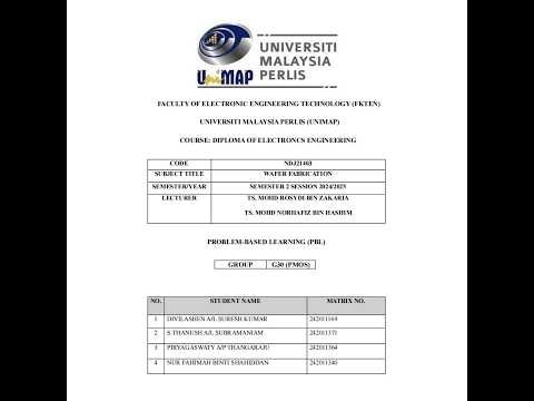 PROBLEM BASED LEARNING (PBL) PMOS G30