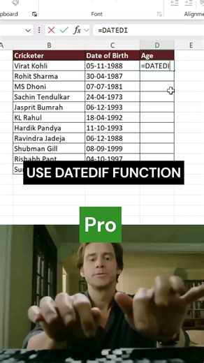 STOP Manual Age Calculations! 🛑 Use This "Hidden" Excel Formula! 🎂 #Excel #ExcelTips