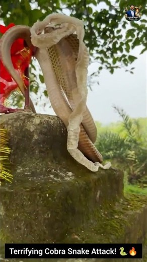 Terrifying Cobra Snake Attack! 🐍🔥#CobraAttack #SnakeBehavior #WildlifeShorts