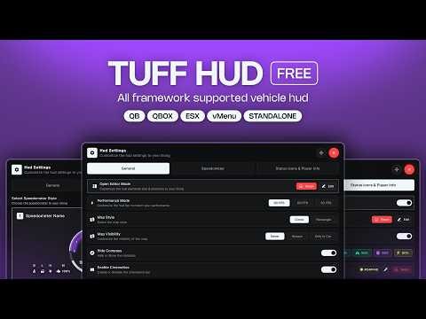Free Fivem Tuff Advance Hud [ QB, QBOX, ESX , Standalone ]