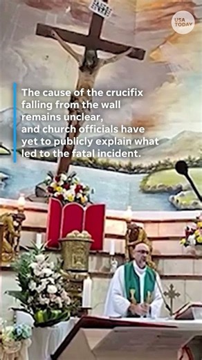 Priest killed by falling crucifix during service livestream