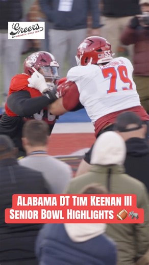 Highlights from Alabama defensive tackle Tim Keenan III at day one of Senior Bowl practice in Mobile. 🐘🏈 #RollTide #Alabama #NFL #CollegeFootball #SeniorBowl | Alabama Crimson Tide on AL.com