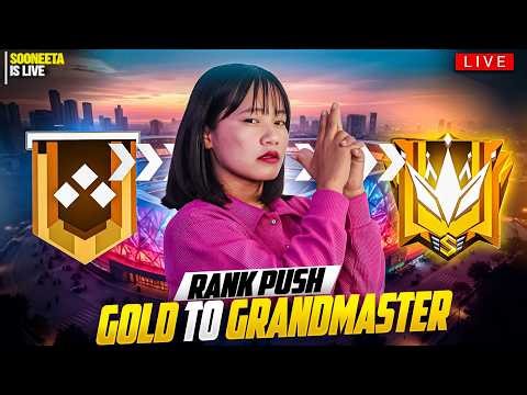 🔴 NEW Season CS Rank Push S35 😏 Gold To GrandMaster! 😎 Free Fire Mobile LIVE with Sooneeta