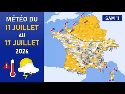Météo du Samedi 11 au Vendredi 17 Juillet 2026