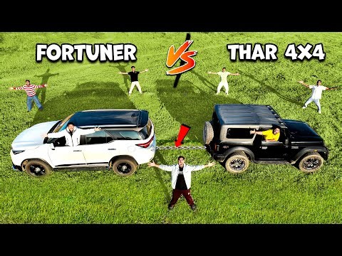 Fortuner VS Thar 4X4 Power Test | काला घोड़ा VS सफेद घोड़ा 