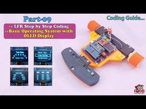 PID Line Follower Robot Coding: Part-9 | OLED Menu Code LFR | JLCPCB