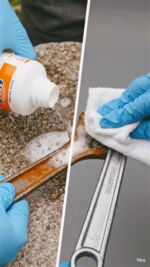 Amazing Rust Removal with Magic Liquid | Satisfying Cleaning Transformation #satisfyingvideo #rust