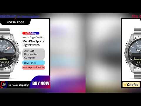 #NORTH EDGE Mens Dive Watch Military Army Luxury Full Steel Smartwatch Compass Altimeter Barometer