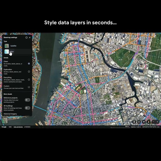 Make the map, your map. Style, filter, and tell the story you want to tell. #googleearth
