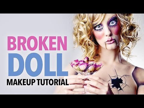 Broken doll makeup tutorial