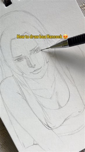 Bhopal Sketch Artist | How to draw boa Hancock😍 #anime #onepeice #onepeicecharacter #boahancock #hancockboaonepiece #reels #instagood #sketchbook # | Instagram