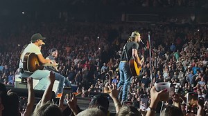 768K views · 26K reactions | Morgan Wallen led a massive sing-a-long during his surprise performance tonight at Luke Bryan's sold-out Bridgestone Arena concert. | Music Mayhem | Facebook